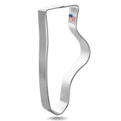 Ballet Slipper Cookie Cutter 4.5 in B1617, CookieCutter.com, Tin Plated Steel, Handmade in the USA