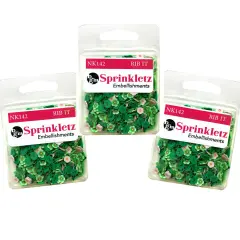 Buttons Galore Sprinkletz Embellishments for Crafts, Tiny Polymer Clay Shapes & Unique Designs - Rib It - 3 Pack