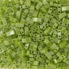 Miyuki Half Tila Bead, HTL-0439, Opaque Chartreuse Luster