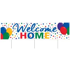 Plastic Jumbo Welcome Home Yard Sign, (Pack Of 6)