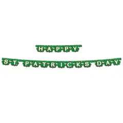 Shamrock Happy St Patrick's Day Streamer (Pack of 12)