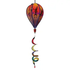 In the Breeze Kokopelli 6-Panel Kinetic Hot Air Balloon Wind Spinner