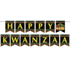 Happy Kwanzaa Streamer, (Pack Of 12)
