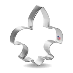 Fleur De Lis Cookie Cutter 4 3/8 in, CookieCutter.com, Tin Plated Steel, Handmade in the USA