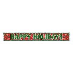 Metallic Happy Holidays Fringe Banner (Pack of 12)