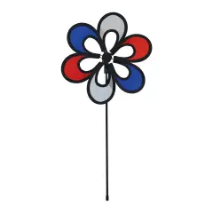 In the Breeze 2674 - 10 inch Red, White, and Blue Windee Wheelz Spinner - Outdoor Patriotic Garden D&eacute;cor