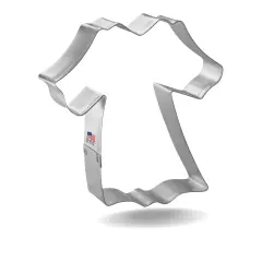 Gown Cookie Cutter 4", CookieCutter.com, Tin Plated Steel, Handmade in the USA