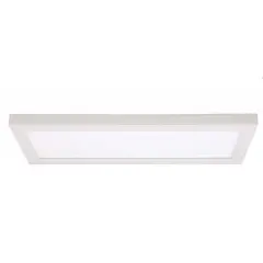 16w 18-in x 5-in Flush Mount LED Fixture 3000K Rectangle Shape White Finish 120v