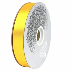 Acetate/Lustre Ribbon 7/8&Prime; &ndash; Homecoming Mum Braiding Ribbon Yellow