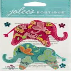 Jolee's Boutique Stitched Elephants Dimensional Stickers