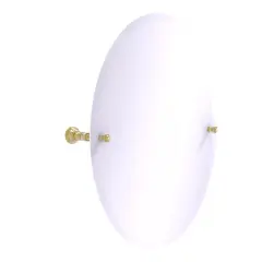 Carolina Collection Frameless Oval Tilt Mirror With Beveled Edge - Satin Brass