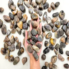 Tumbled Black Moonstone Crystals from India