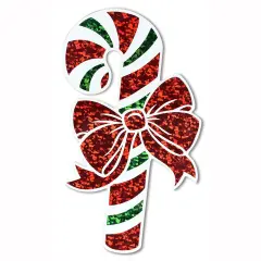 Prismatic Candy Cane Cutout (Pack Of 12)