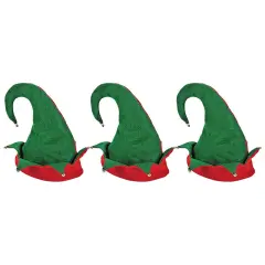 Felt Elf Hat w/Bells (Pack of 12)