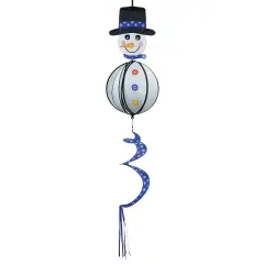 In the Breeze Snowman with Hat Hanging Ball Spinner, Holiday Wind Spinner, 2496