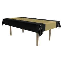 Black & Gold Tablecover (Pack of 12)