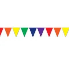 Rainbow Pennant Banner (Pack of 12)