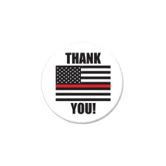 Thank You! Firefighters Button, (Pack of 6)