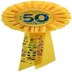 50 & Fabulous Rosette (Pack of 6)
