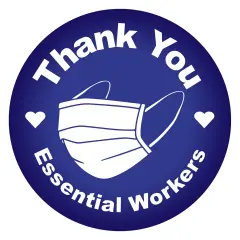 Thank You Essential Workers Button, (Pack of 6)