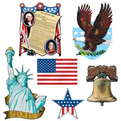 Patriotic Cutouts, (Pack Of 12)