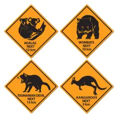 Outback Road Sign Cutouts (Pack of 12)