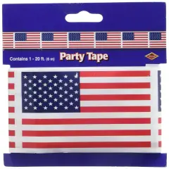 American Flag Party Tape (Pack of 12)