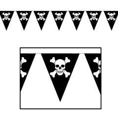 Jolly Roger Pennant Banner (Pack of 12)