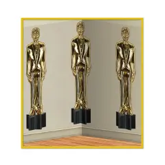 Awards Night Male Statuettes Backdrop (Pack of 6)