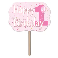 1St Birthday Yard Sign, (Pack Of 6)