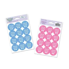 Team Blue/Team Pink Stickers (Pack of 12)