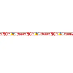 Happy50thBirthday Party Tape (Pack of 12)