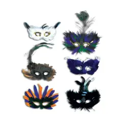 Majestic Fanci-Feather Masks (Pack of 12)