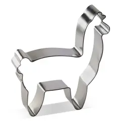 Alpaca Lama Cookie Cutter 4 in B1592, CookieCutter.com, Tin Plated Steel, Handmade in the USA