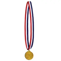 Winner Medal W/Ribbon, (Pack Of 12)