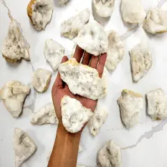 Moroccan Crystal Druzy Cluster Opened Half Geode