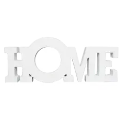 White Coated Wood Home Block