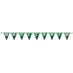 Soccer!/Football Pennant Streamer, (Pack Of 12)