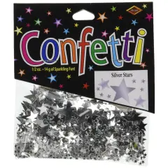 Silver Stars Confetti (Pack of 6)