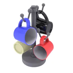 Countertop 4 Coffee Mug Holder - Matte Gray