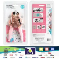 We R Memory Keepers Crop-A-Dile Eyelet and Snap Punch, Pink Gold Handle 60000207