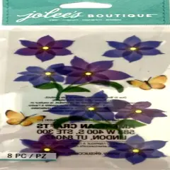 Jolee's Boutique Purple Flowers Dimensional Stickers
