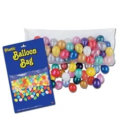 Plastic Balloon Bag w/100 Balloons (Pack of 12)