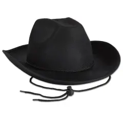 Black Felt Cowboy Hat, (Pack of 6)