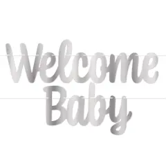 Foil Welcome Baby Streamer, (Pack Of 12)