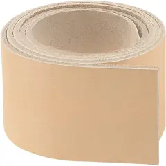 #2 Vegetable Tan Import Cowhide Leather Strip 8/9 oz Size: 50" Length and 1/2" to 4" Width