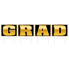 Plastic Grad Yard Sign, (Pack Of 6)