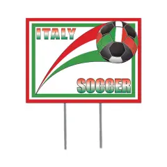 Plastic Yard Sign - Italy (Pack of 6)