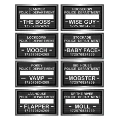 Speakeasy Mug Shot Photo Fun Signs, (Pack Of 12)