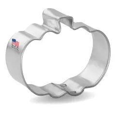 Mini Pumpkin Cookie Cutter 1.5 in, CookieCutter.com, Tin Plated Steel, Handmade in the USA
